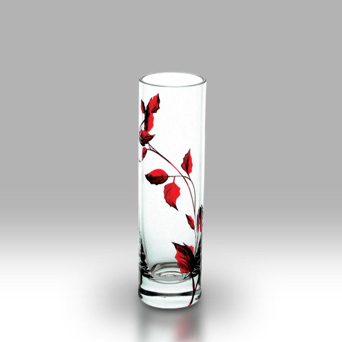 Nobile Glassware Ruby Leaf 19.5cm Vase