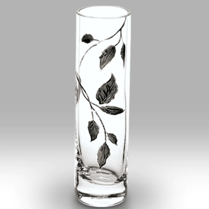 Nobile Glassware Silver Leaf 19.5cm Vase