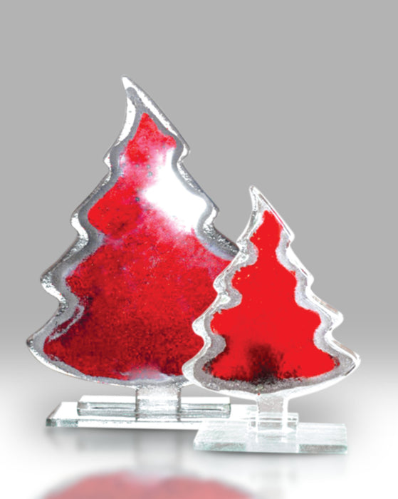 Nobile Glassware Small Red Christmas Tree