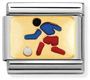 Nomination Classic Gold Plates Football Player Charm