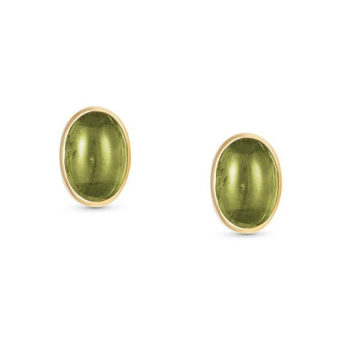 Nomination 18ct Yellow Gold & Peridot Oval Earrings