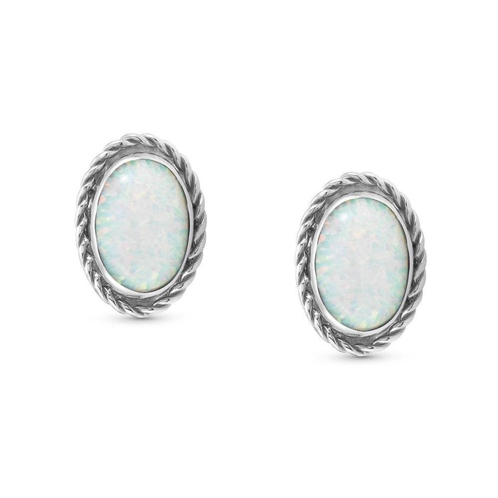 Nomination Silver & Opal Oval Earrings