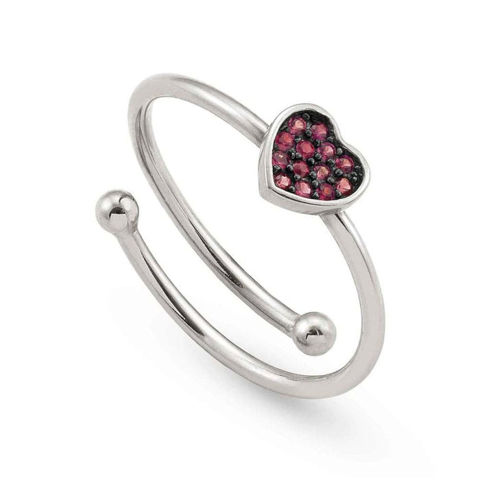 Nomination Sweetrock Silver & Red CZ Heart Ring