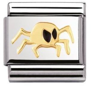 Nomination Classic Gold Halloween Spider Charm