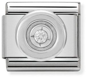 Nomination Classic Silver Cubic Zirconia Symbols Silver Circle Charm