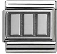 Nomination Classic Silver Symbols Plate Three Rectangles Charm