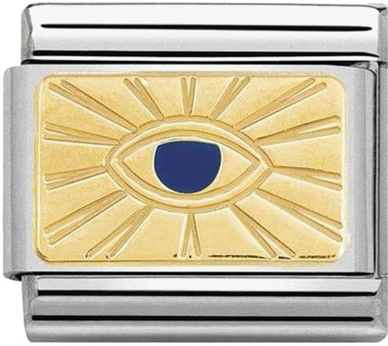 Nomination Classic Gold Plates Blue Eye Charm