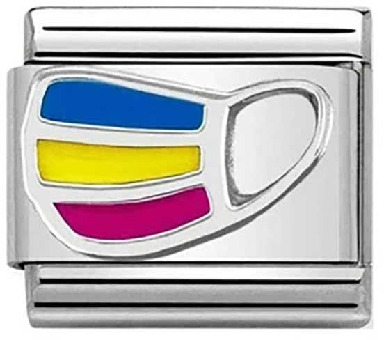 Nomination Classic Silver Symbols Rainbow Mask Charm