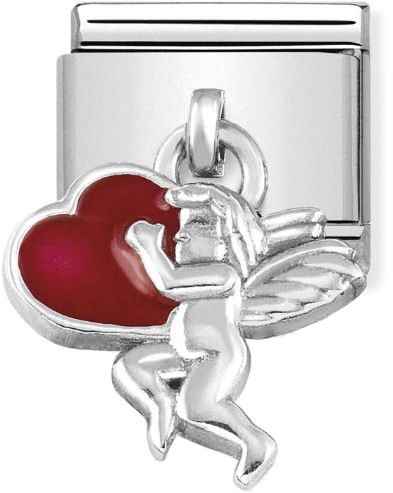 Nomination Classic Silver Classic Charms Cupid Heart Drop Charm