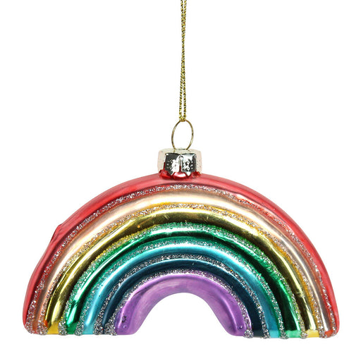 Gisela Graham Painted Glass Rainbow Decoration