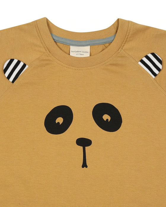 Turtledove London Organic Collection Panda Character T-shirt - Sunny