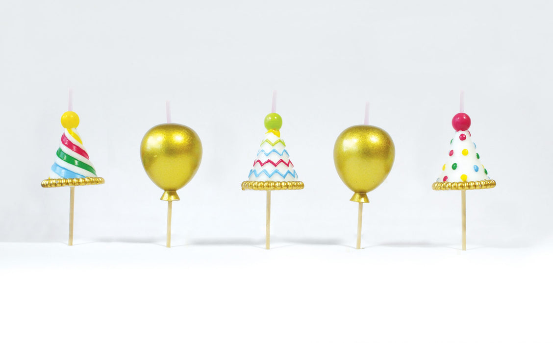 Party Hats and Balloons Candles