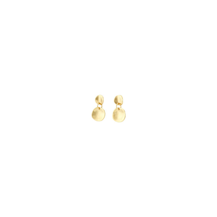 UNOde50 Earrings Escamas Drop Disc Gold
