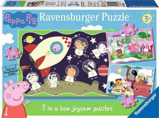 Ravensburger Peppa Pig 3 in a Box Puzzle (15, 20, 25 pc)