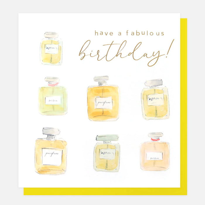 Caroline Gardner Perfume Bottles Birthday Card