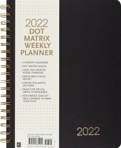 Peter Pauper 2022 Dot Matrix Weekly Planner