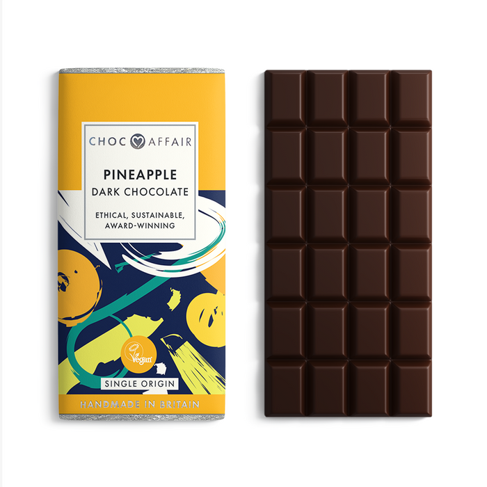 Choc Affair Pineapple Infused Dark Chocolate Bar