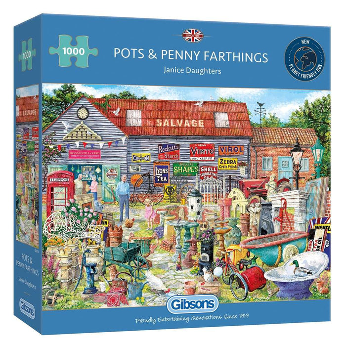 Gibsons Pots & Penny Farthings 1000 Piece Jigsaw Puzzle