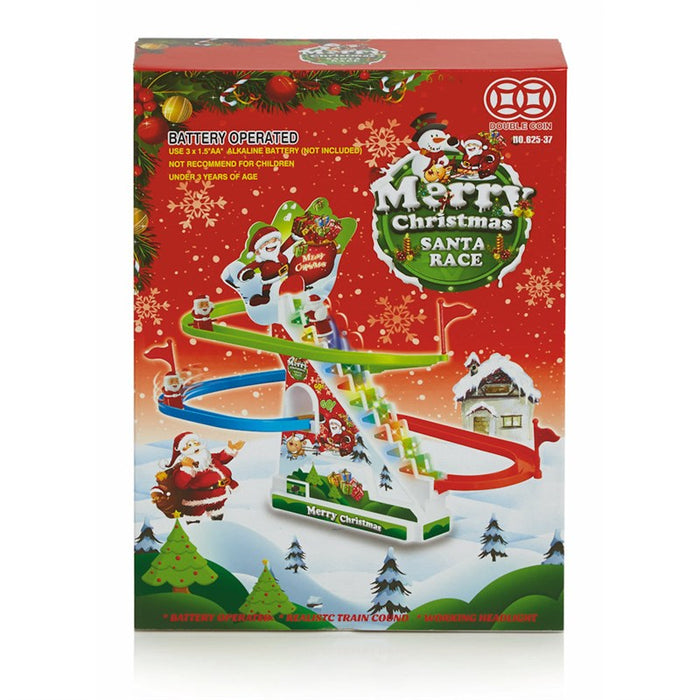 Merry Christmas Santa Race With Lights & Music Battery Operated