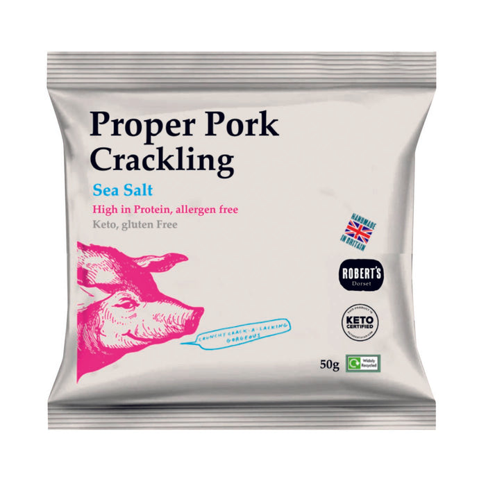 Robert's Proper Pork Crackling Flavoured with Sea Salt 00