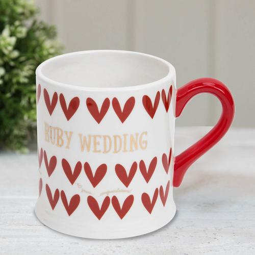 Quicksilver Mug - Ruby Wedding Anniversary
