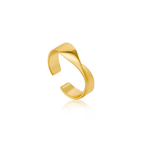 Ania Haie Twister Helix Adjustable Gold Ring
