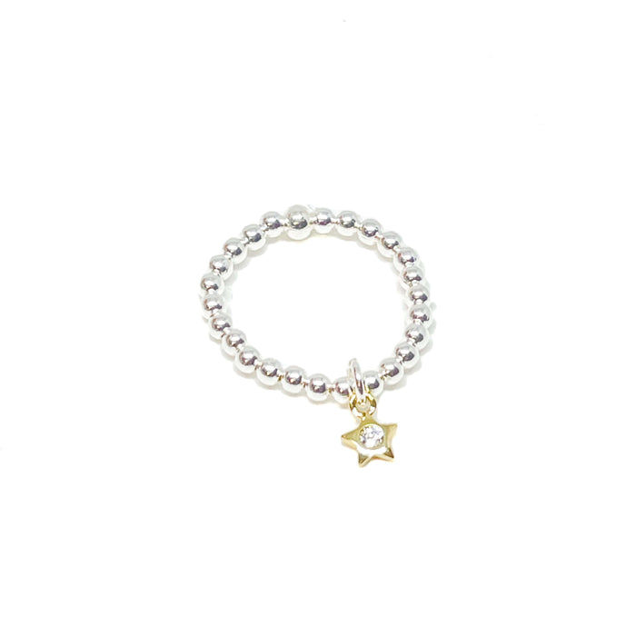 Clementine Rachel Sparkle Star Ring - Gold