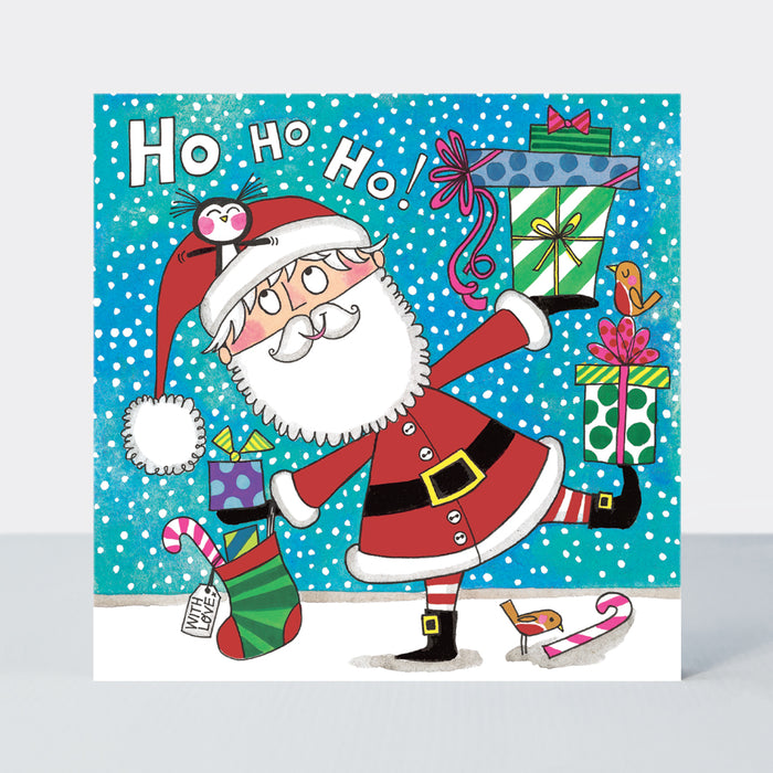 Rachel Ellen Christmas Jigsaw Card - Santa Ho Ho Ho