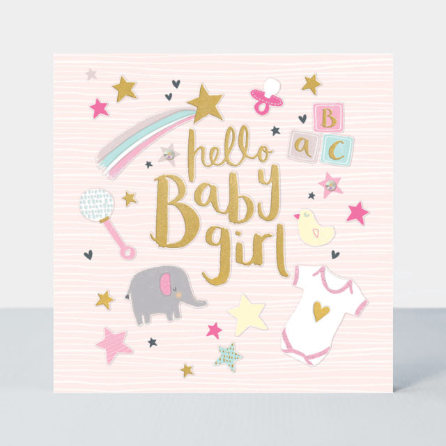 Rachel Ellen New Baby Girl Card