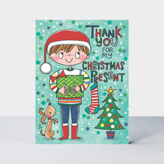 Rachel Ellen Pack of 5 Thank You Christmas Cards - Santa Hat