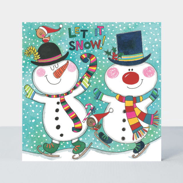 Rachel Ellen Christmas Jigsaw Card - Snowmen