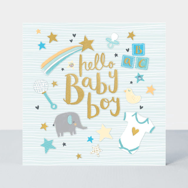 Rachel Ellen New Baby Boy Card