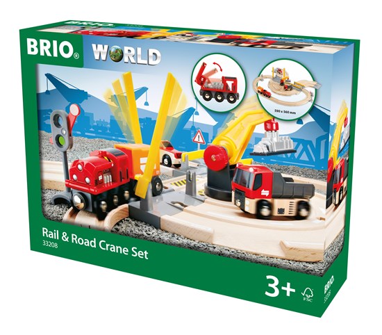 Brio Rail and Road Crane Set