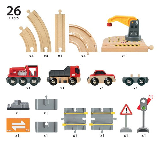 Brio Rail and Road Crane Set