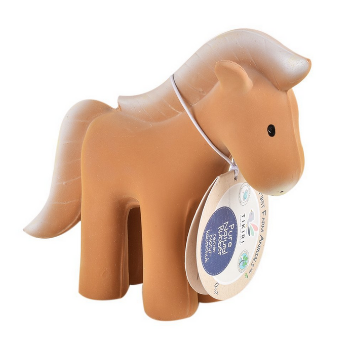 Tikiri Natural Rubber Rattle and Bath Toy - Horse