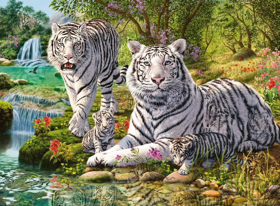 Ravensburger White Tiger Family 500 Piece Jigsaw Puzzle