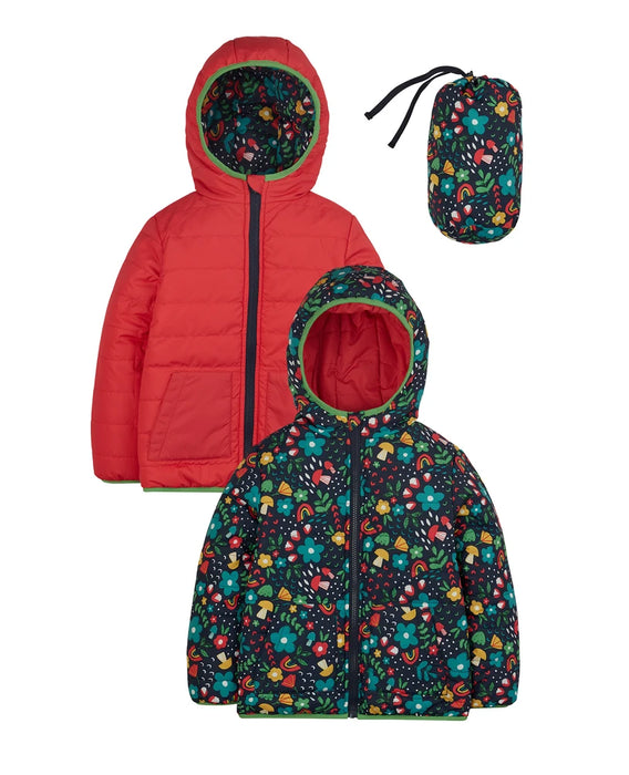 Frugi Reversible Toasty Trail Jacket - Blooming Bright