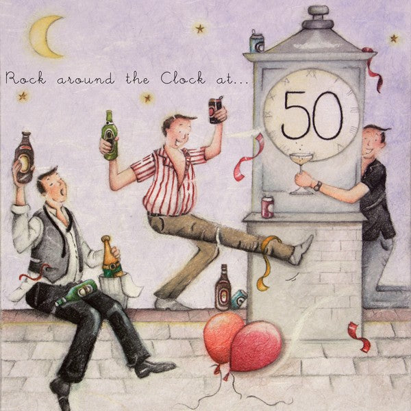 Berni Parker Rock Around the Clock at 50 Card