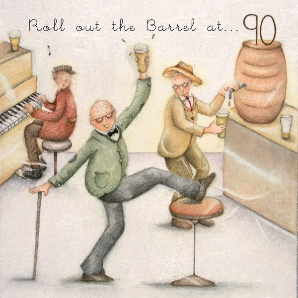 Berni Parker Roll Out the Barrel at 90 Card