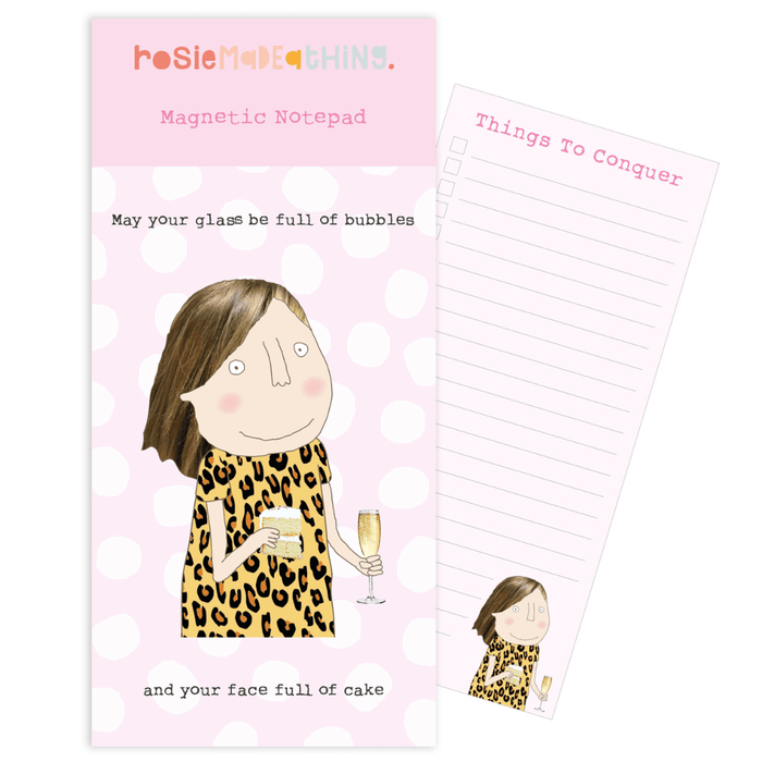 Rosie Made A Thing Magnetic Notepad - Bubbles And Cake