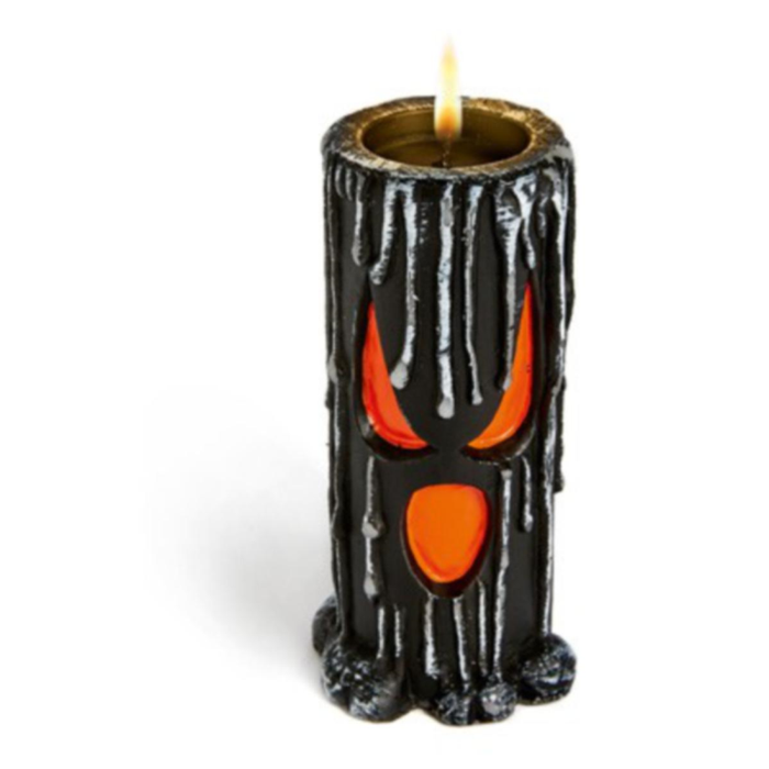 Halloween Spooky Face Pillar Candle