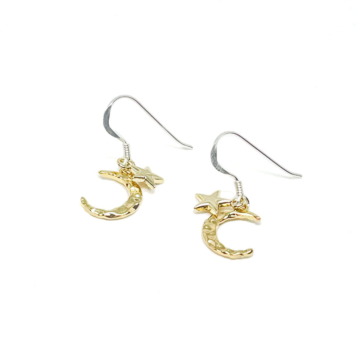 Clementine Sadie Moon & Star Earrings - Gold