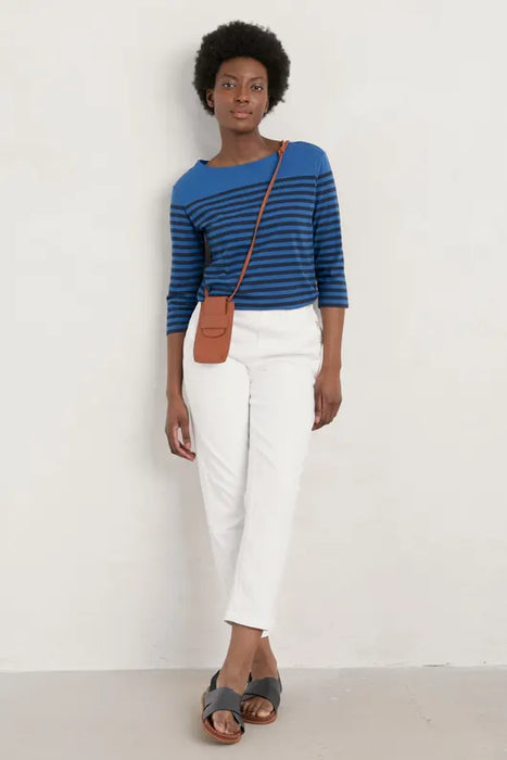 Seasalt Women's Sailor Top In Falmouth Mini Cornish Ink Maritime