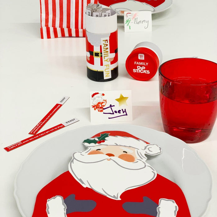 Talking Tables Santa Shaped Napkin with Colour in Placecards