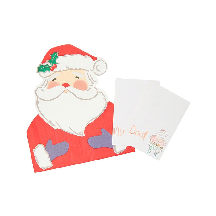 Talking Tables Santa Shaped Napkin with Colour in Placecards