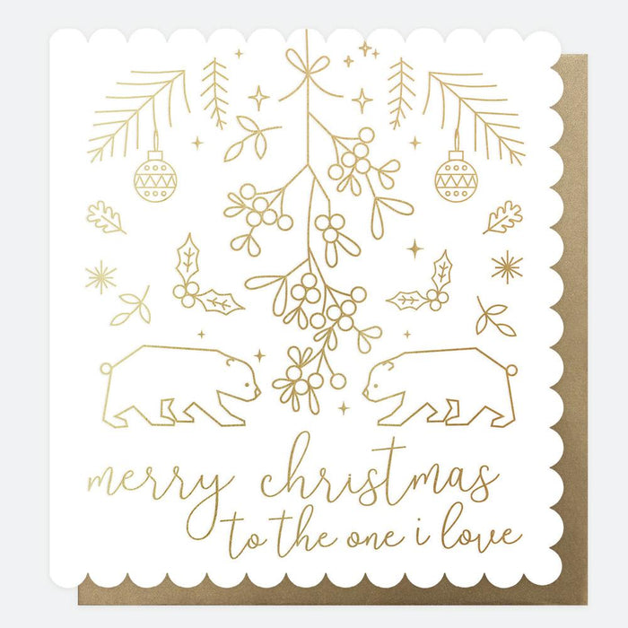 Caroline Gardner Luxury Scalloped Christmas Card - The One I Love