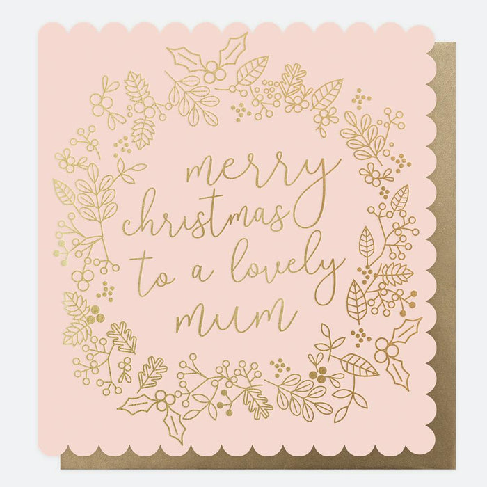 Caroline Gardner Luxury Scalloped Christmas Card - Mum