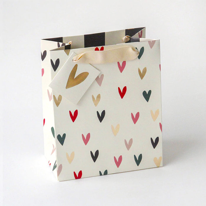 Caroline Gardner Scattered Hearts Medium Gift Bag