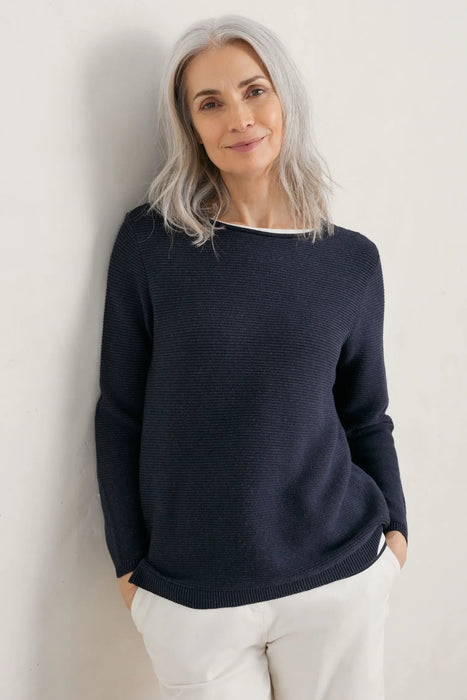 Seasalt Makers Cotton Jumper Maritime