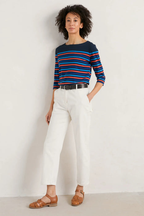 Seasalt Women's Sailor Top In Falmouth Tri Mini Cornish Maritime